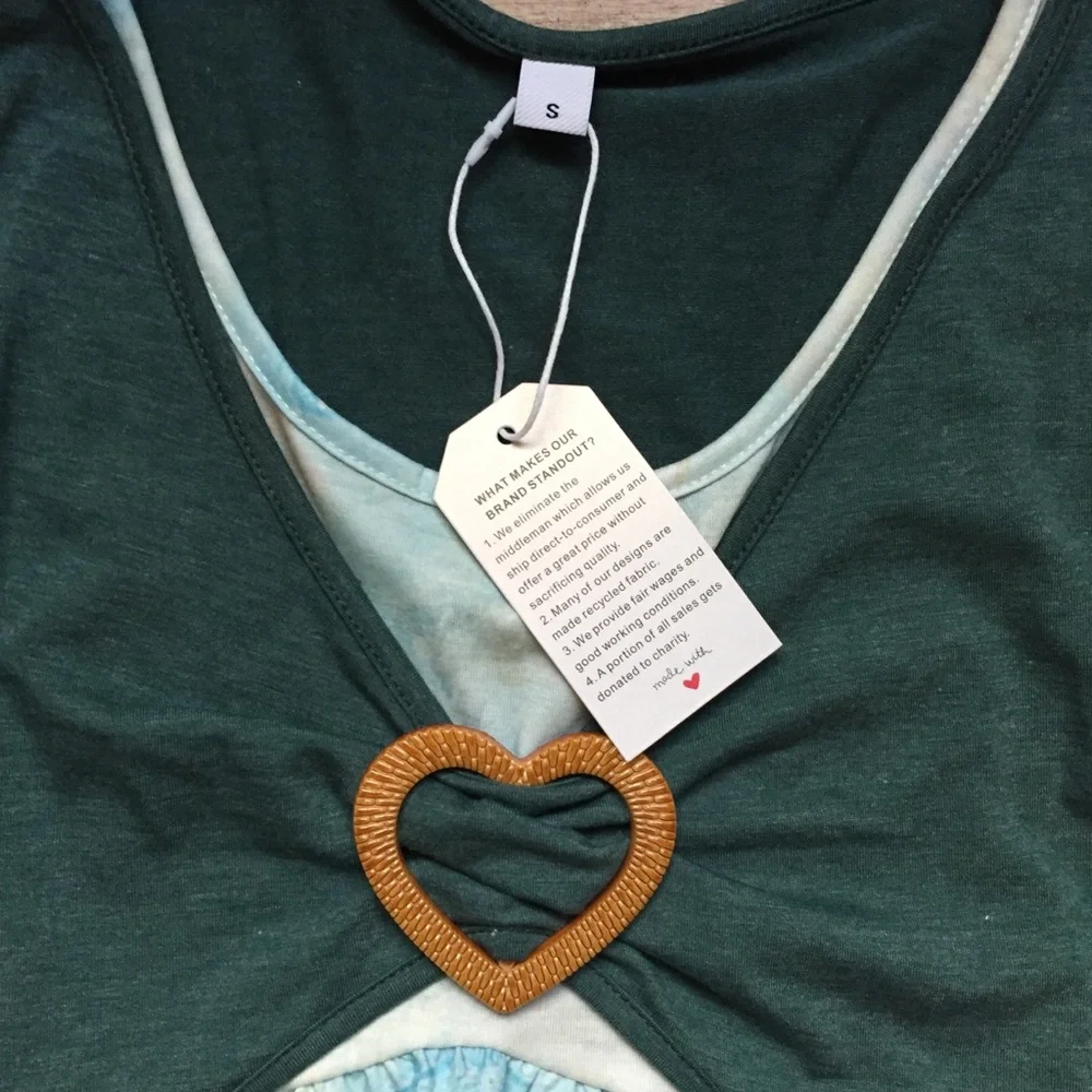 Blue 🛍️ Floral long sleeve NWT Dress Sz S - Picture 7 of 8